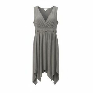 Gray Empire Waist Flowy Dress